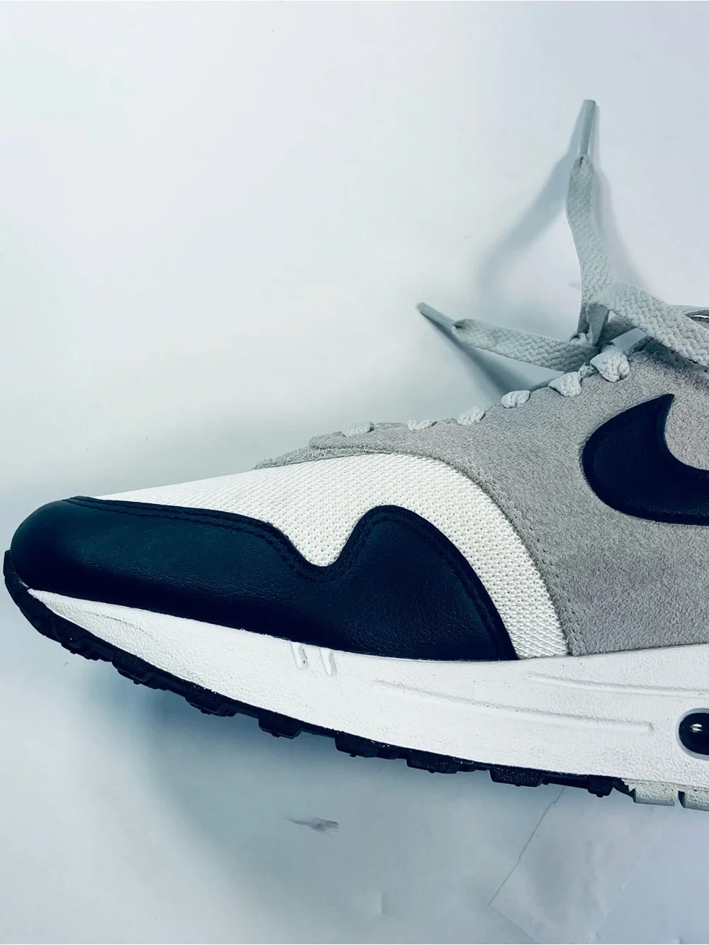 Nike Air Max 1 Essential Sneakers #FZ5808-103 White Gray Navy Blue Men's : 8.5